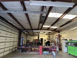 inside an auto repair garage